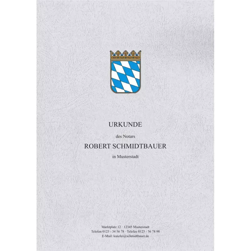 Urkundenumschläge, Landeswappen mit Folienprägung, Bayern, Design 05