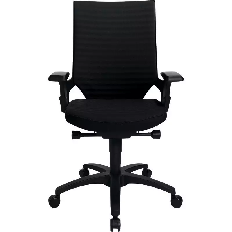 Topstar Bürodrehstühle Autosyncron 2, mit schwarzem Kunststoff, Fußkreuz schwarz, ohne Armlehnen