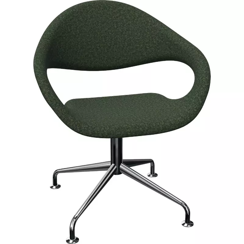 FM Drehsessel ELAN, 4-Stern Fusskreuz, verchromt