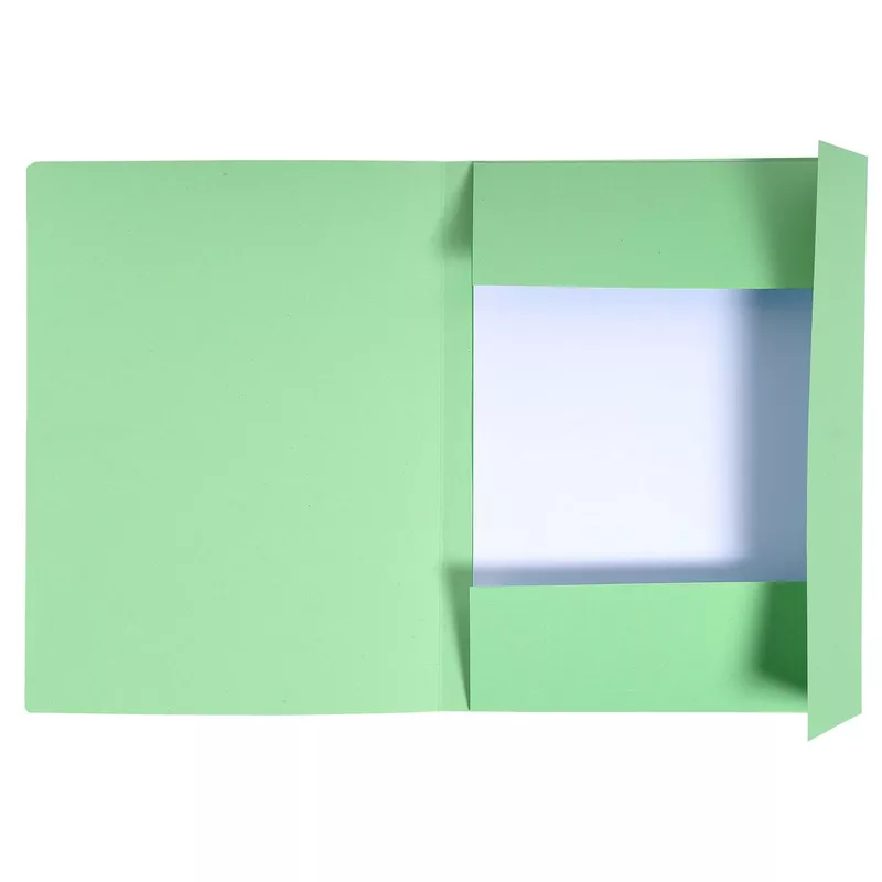 Aktenmappe mit Beschriftungsfeld und 3 Klappen, 280g, 24 ,5x35cm für Format Folio, Forever - Giftgrün