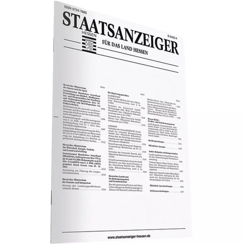 Staatsanzeiger für das Land Hessen  - Abonnement