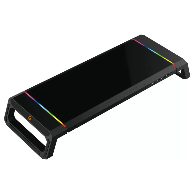 CONCEPTRONIC Monitortischerhöhung Gaming +4xUSB-A2.0 schwarz
