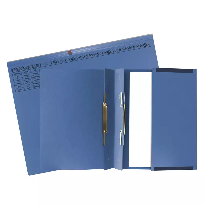 Exacompta, Exaflex Premium, Kanzlei Hängehefter, 2 Abheftvorrichtungen, Linksheftung, 265x318mm, Packung mit 25 Stück - Blau
