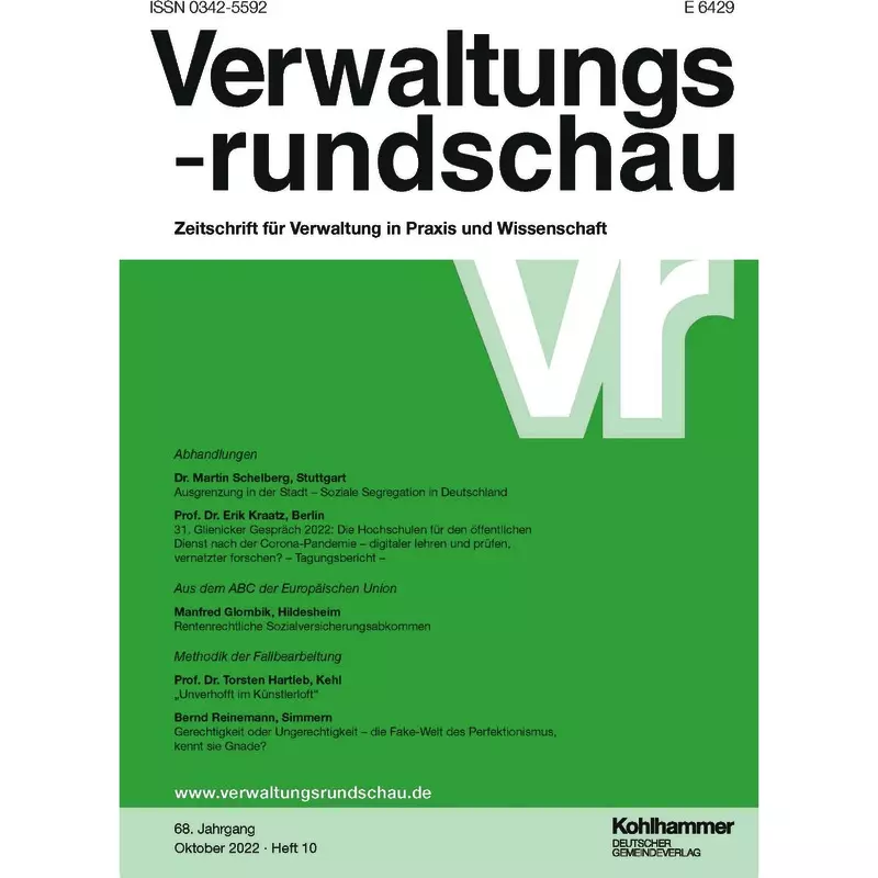 VR Verwaltungsrundschau - Abonnement