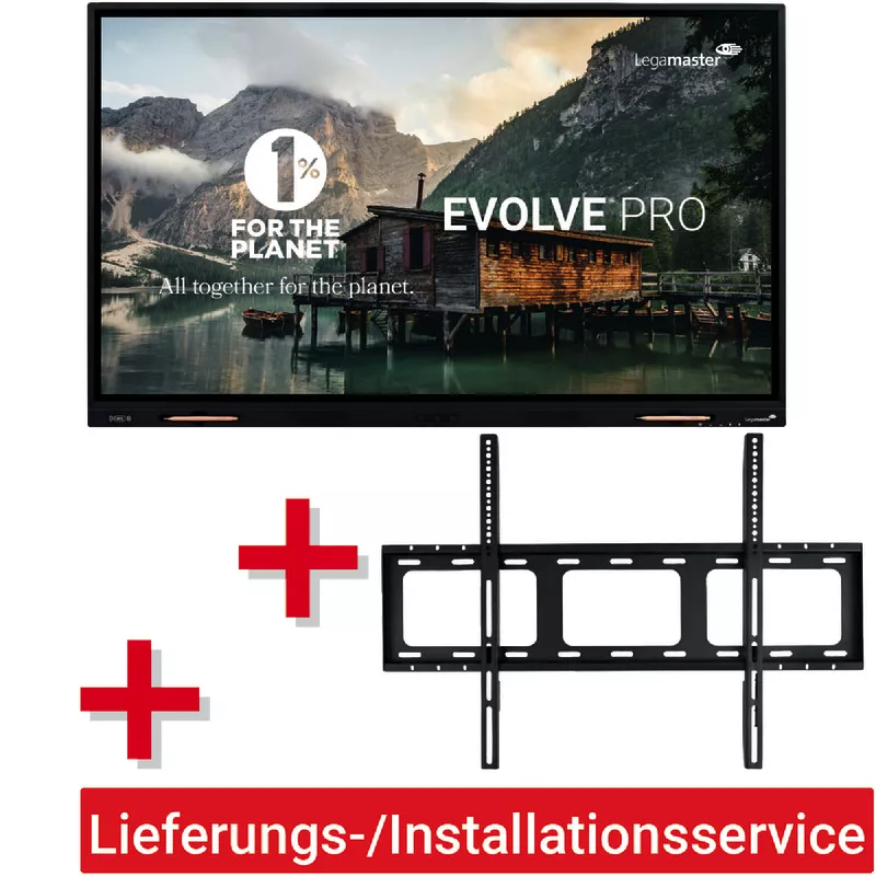 Legamaster Evolve PRO 65'' + Wandhalterung VESA + Kabel + Lieferungs-/Installationsservice