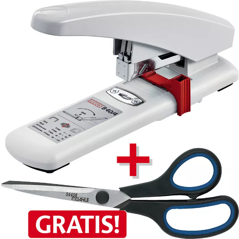 novus Blockheftgerät B40/4 + DAHLE Büroschere GRATIS
