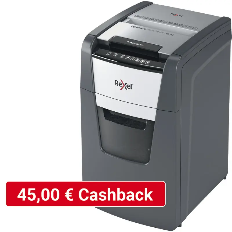 Rexel Aktenvernichter Optimum AutoFeed+ 150M, Sichherheitsstufe P-5