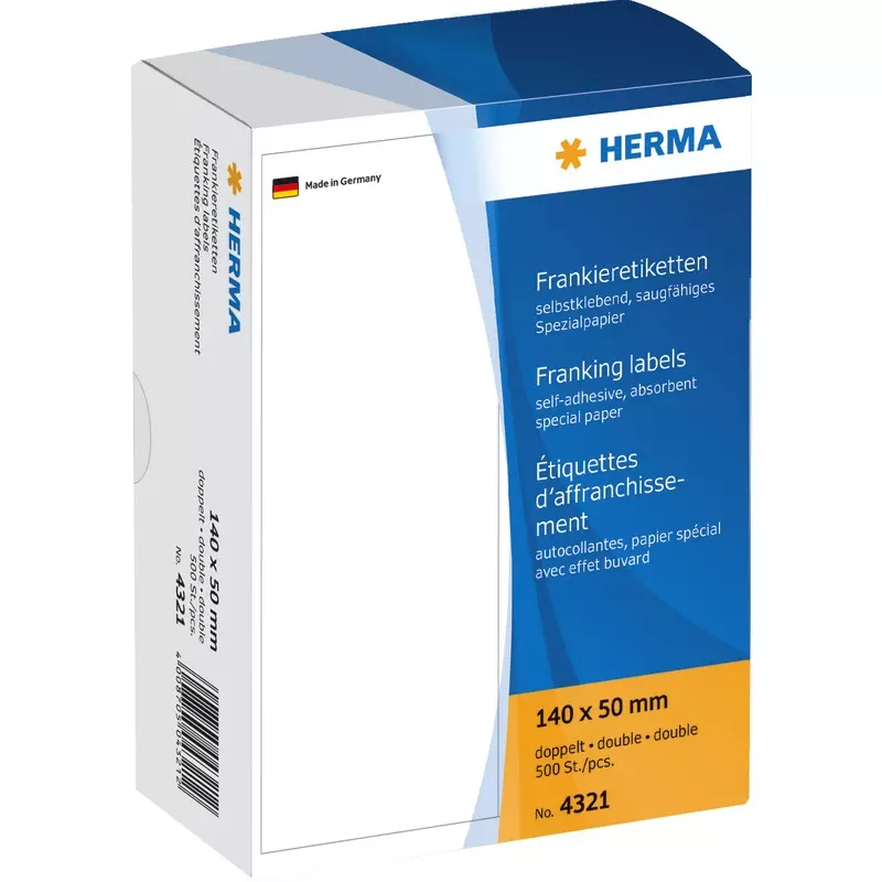 HERMA Frankieretiketten 4321, B x H: 140 x 50 mm, 500 Stück