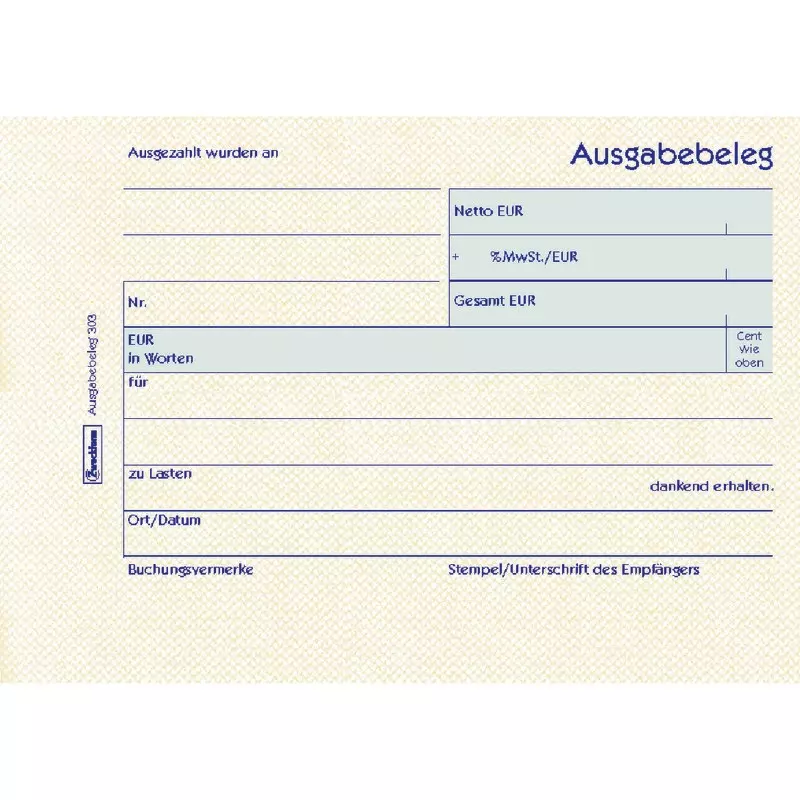 AVERY® Zweckform Ausgabebeleg 303 zzgl MwSt.