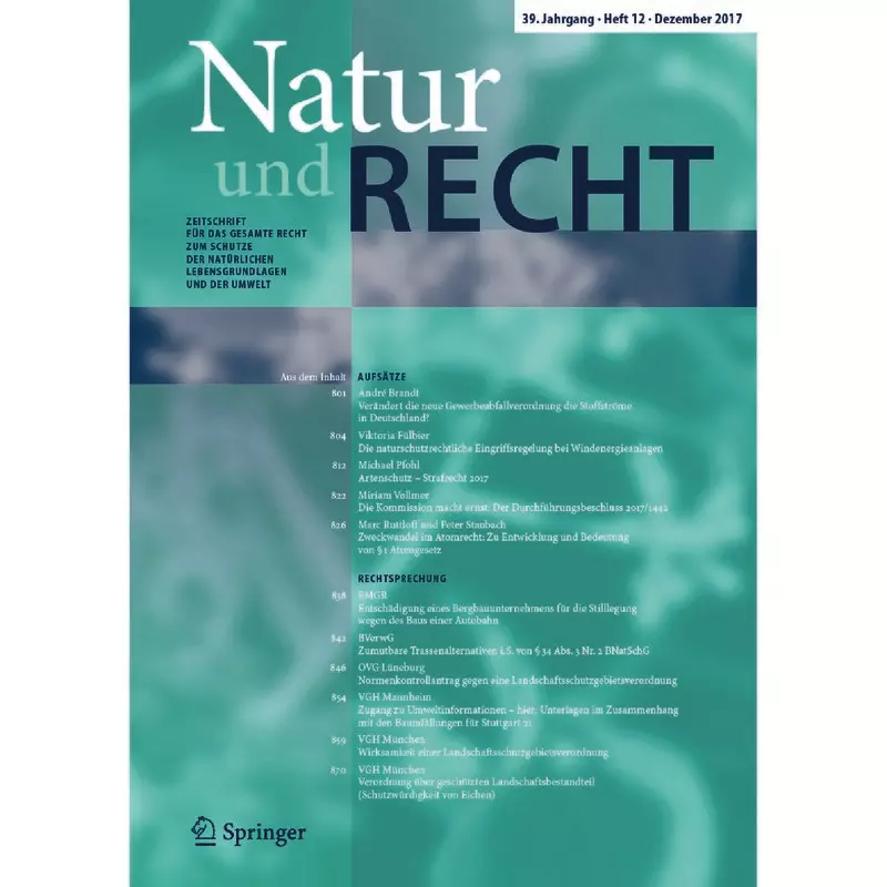 Natur und Recht  - Abonnement