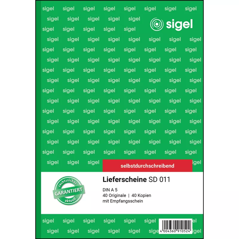 Sigel Lieferschein SD11 DIN A5 2x40Blatt