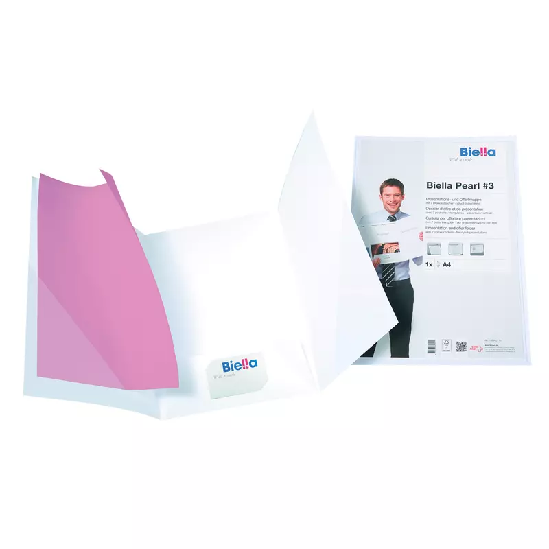Biella Präsentationsmappe Pearl 3 DIN A4 ws