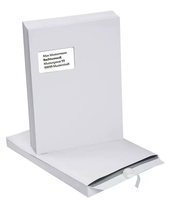 AKTION! SoldanPlus Versandtasche DIN C4, haftklebend, weiß, mit Fenster, Pack: 250 Stück