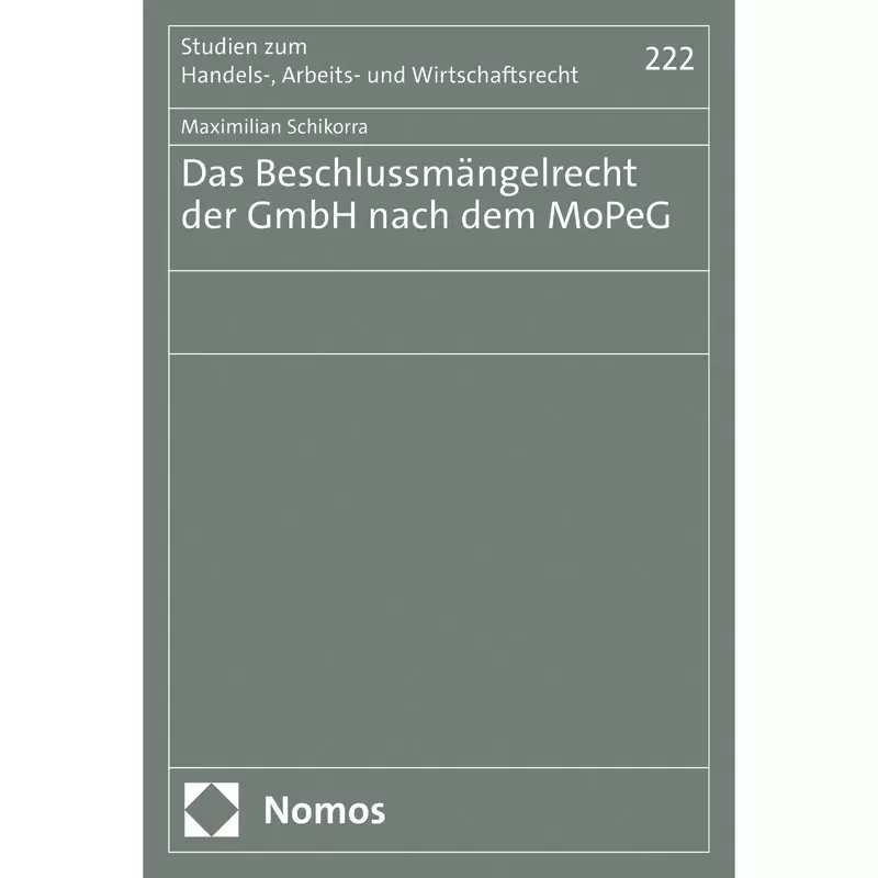 Das Beschlussmängelrecht der GmbH nach dem MoPeG