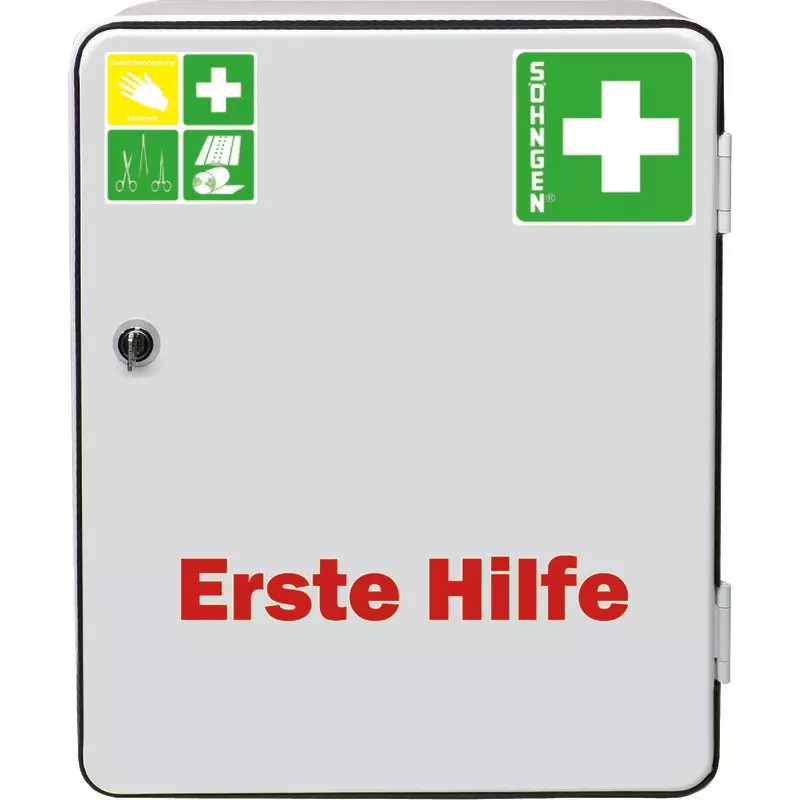 aluderm Verbandschrank Heidelberg, mit Füllung DIN 13157