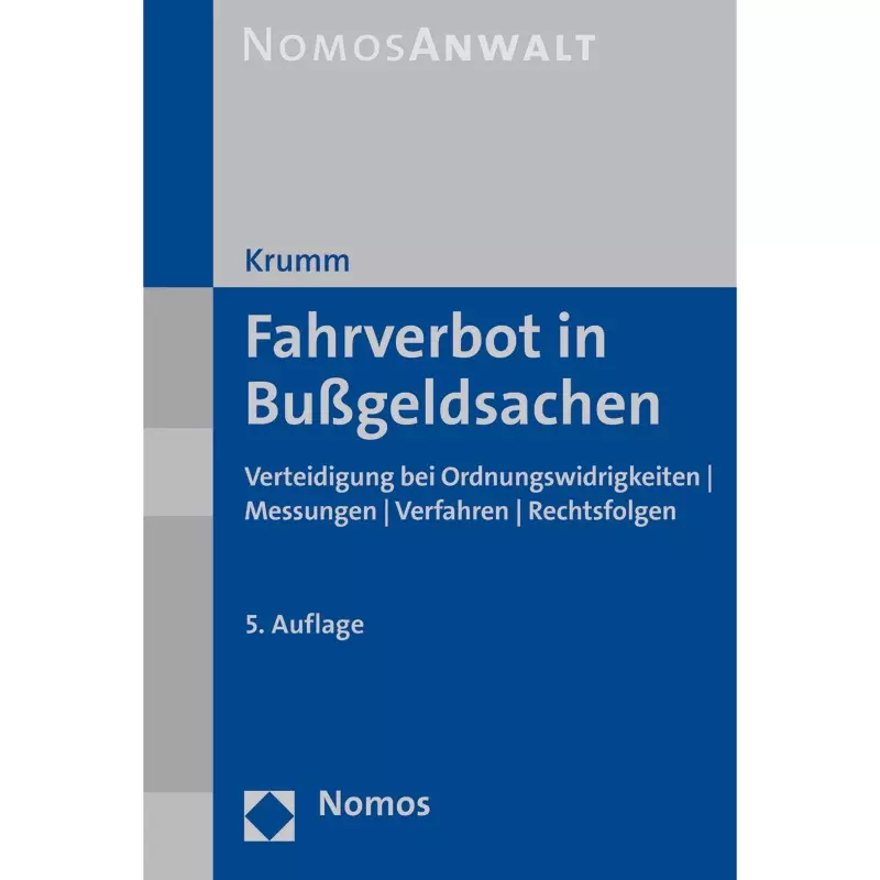 Fahrverbot in Bußgeldsachen