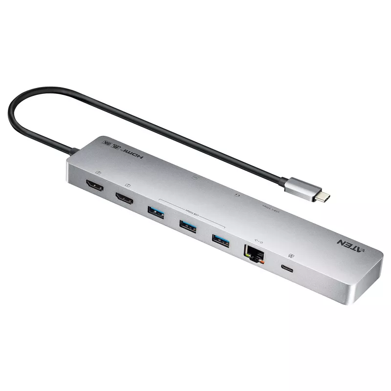 ATEN UH3240 USB-C Dock 4K Dual Display mit Power Passthrough