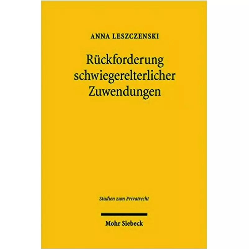 Rückforderung schwiegerelterlicher Zuwendungen