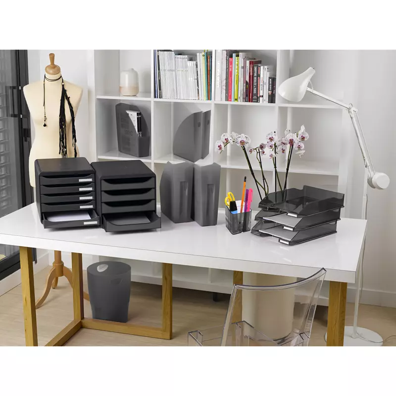 Papierkorb ECOBIN, 15 Liter, Office - Dunkelgrau