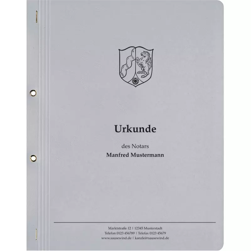 Ausfertigungshefter mit Nameneindruck, Design 02