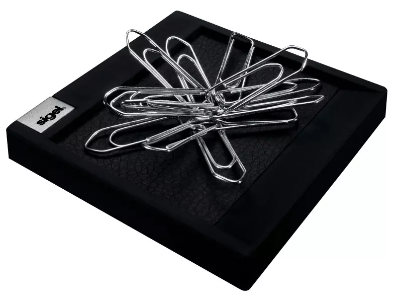 sigel Schreibtisch-Accessoires CINTANO, Klammerhalter aus Lederimitat