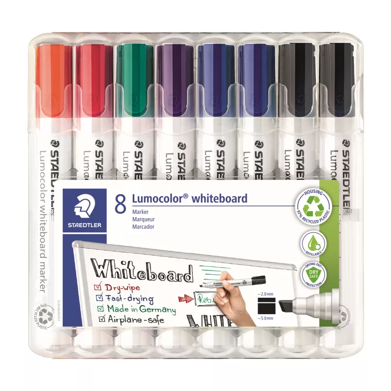 Staedtler Boardmarker Lumocolor sort 8St