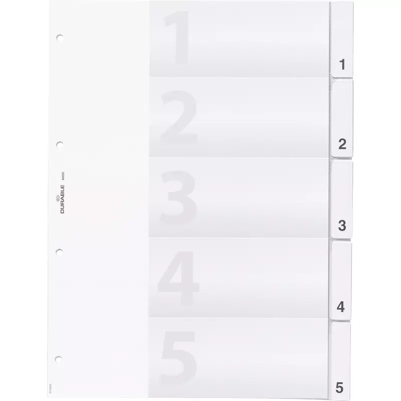 Durable Register DIN A4 5teilig umschweißte Taben