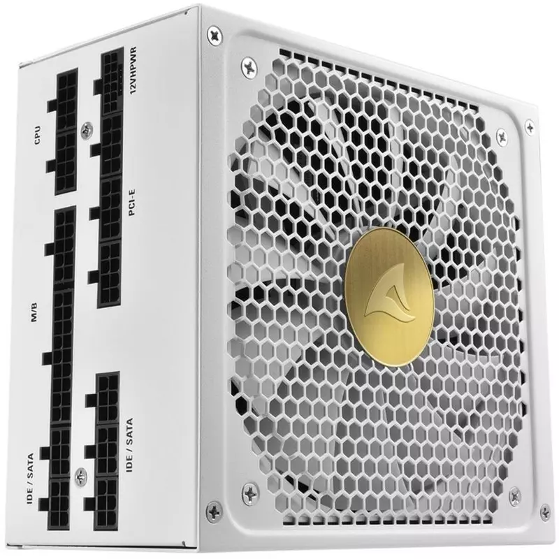 1000W Sharkoon REBEL P30 Gold 1000W ATX3.0 (wei, 1x 12VHPWR, 4x PCIe, Kabel-Management, 1000 Watt)
