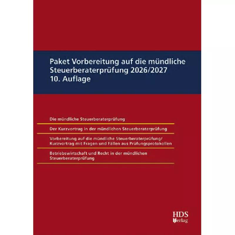 Paket Vorbereitung auf die mündliche Steuerberaterprüfung 2026/2027