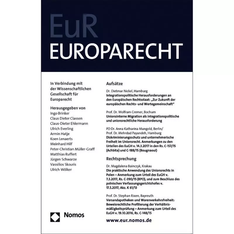 EuR Europarecht - Abonnement