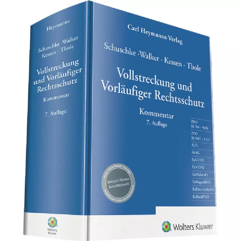 Wolters Kluwer Vollstreckung und Vorläufiger Rechtsschutz online