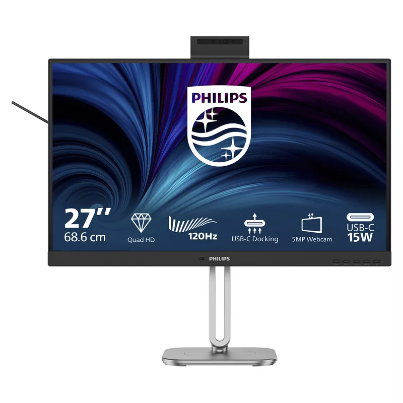 68,6 cm (27) 2560 x 1440 Pixel Philips 27B2U4601H/00 16:9 Quad HD IPS 4 ms 120 Hz DisplayPort HDMI USB-Hub Pivot Height VESA Speaker