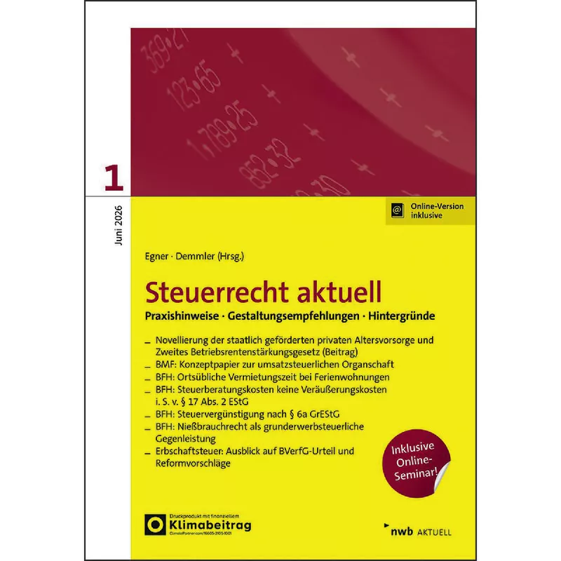 Steuerrecht aktuell 1/2026