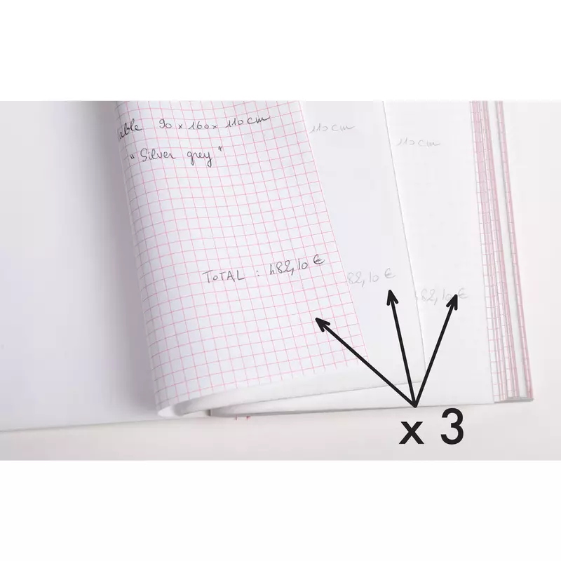 Durchschreibebuch A5 kariert 50 Blatt, dreifache Ausführung -