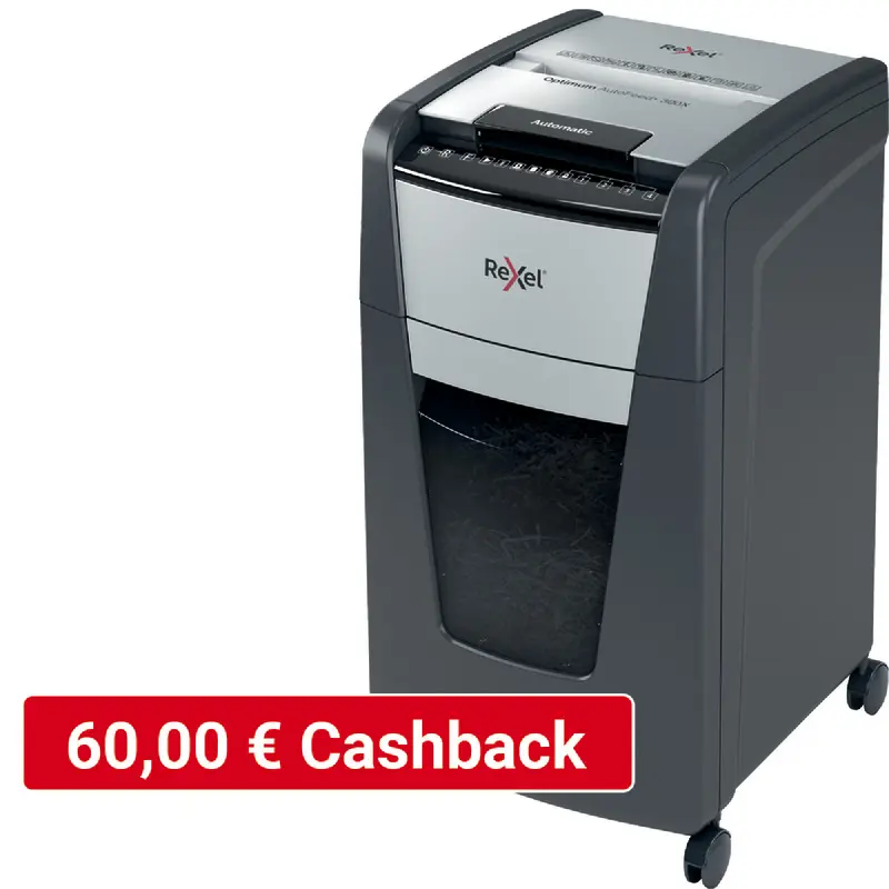 Rexel Aktenvernichter Optimum AutoFeed+ 300X, Sichherheitsstufe P-4