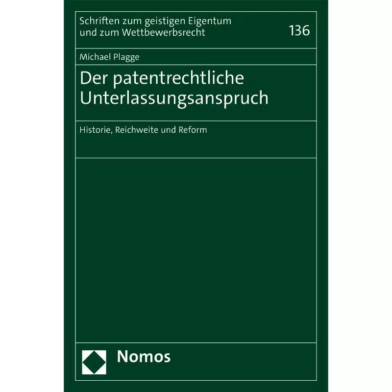 Der patentrechtliche Unterlassungsanspruch