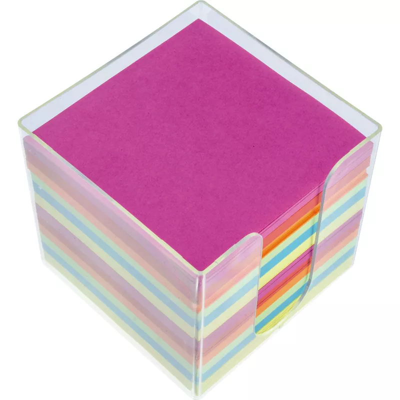 Kangaro® Notizzettelbox 95x95x95 mm, farbsortiert, 700 Blatt
