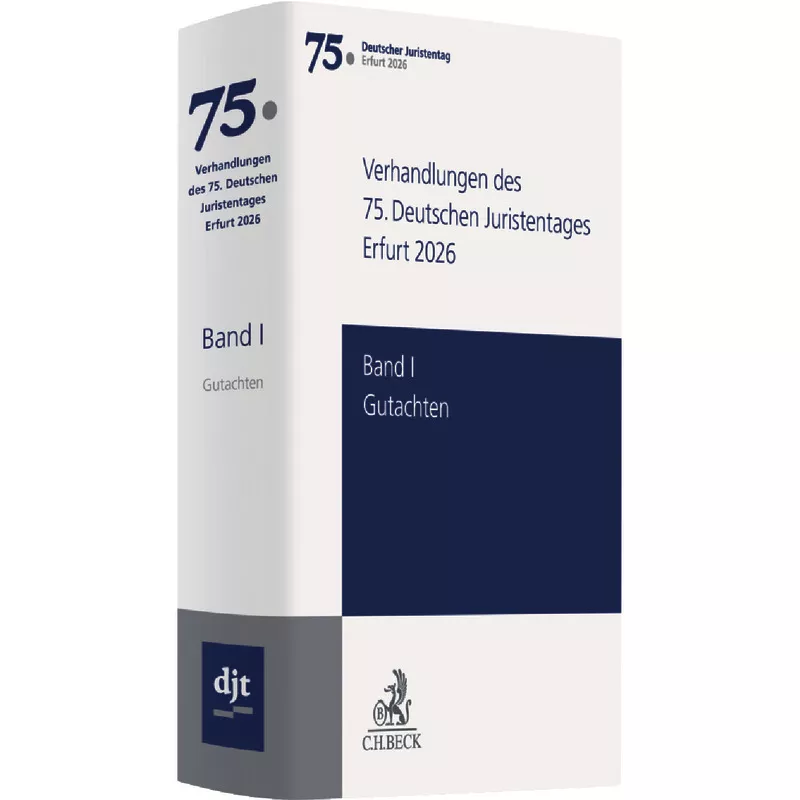Verhandlungen des 75. Deutschen Juristentages Erfurt 2026
