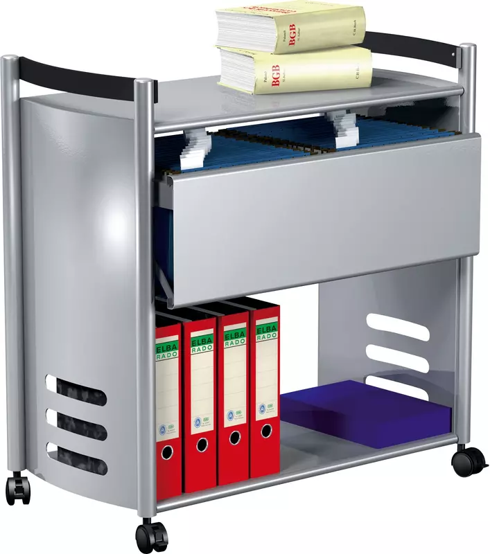 Hängeaktenwagen, alusilber