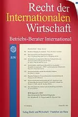 RIW  -  Recht der Internationalen Wirtschaft  - Abonnement