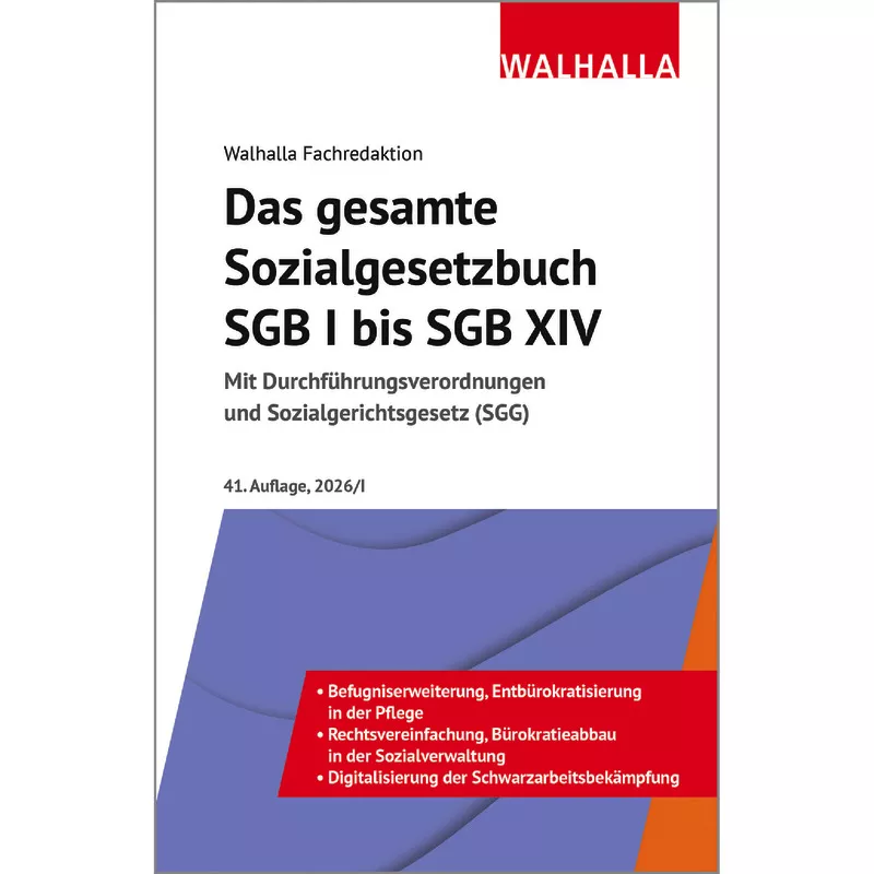 Das gesamte Sozialgesetzbuch SGB I bis SGB XIV