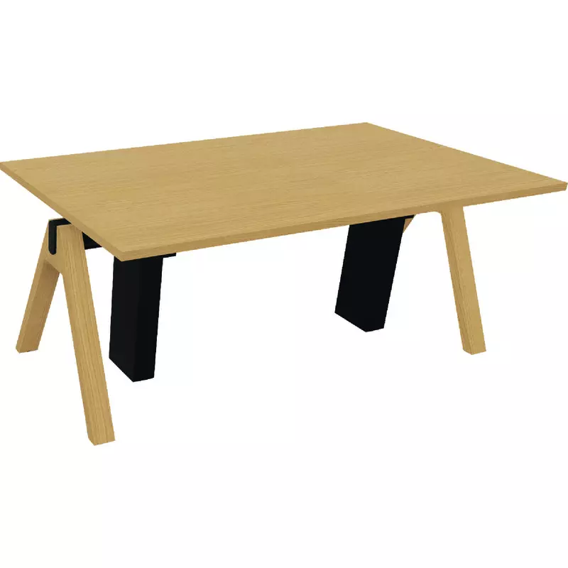 mdd höhenverstellbarer Schreibtisch Viga, Gestell Eiche natur, B x H x T: 1.800 x 1.000 x 757 mm