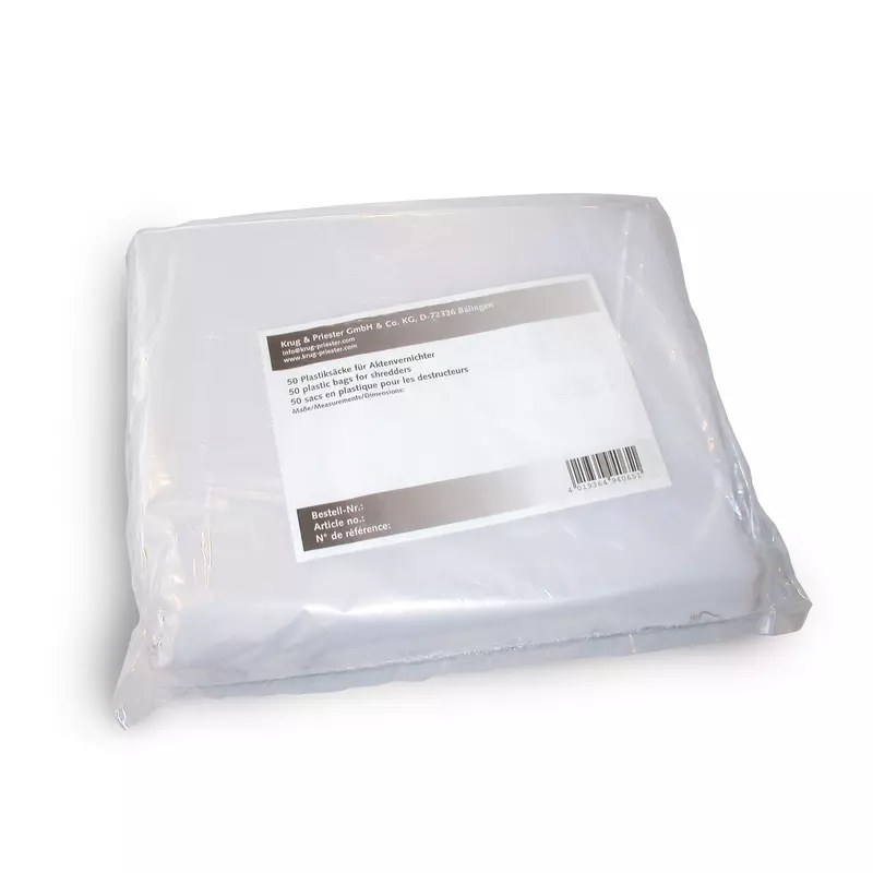 Einweg-Plastiksäcke für Aktenvernichter (Pack mit 50 Stück)