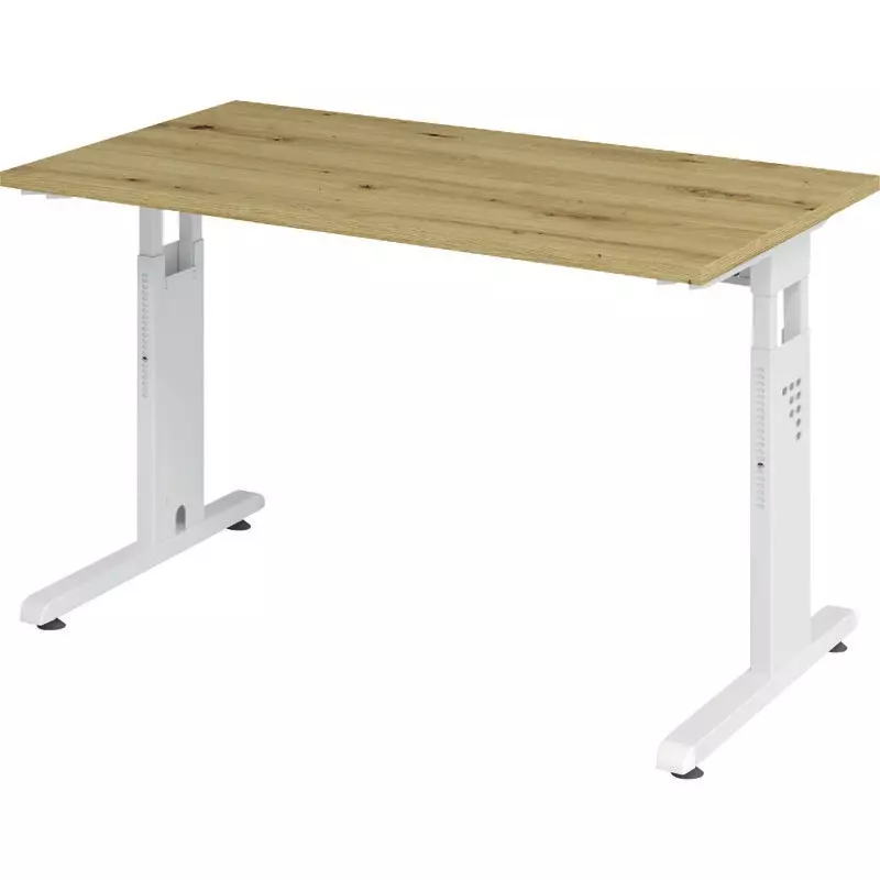 SoldanOffice Schreibtisch C-Fuß 1.200 x 670 mm, Gestell weiß