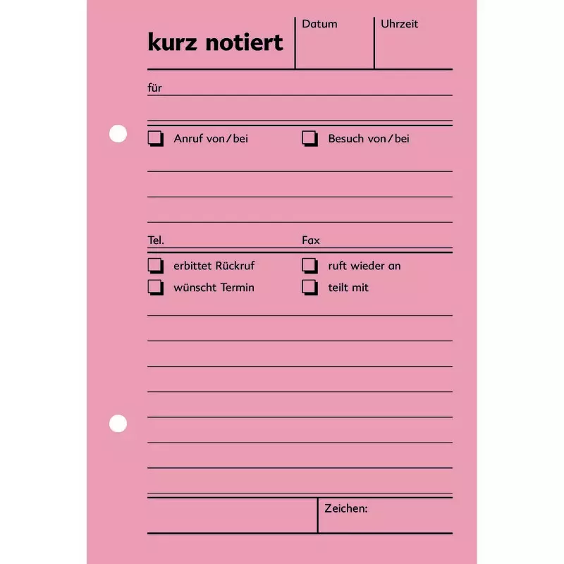 SoldanPlus Kurznotiz, DIN A 6 hoch, rot