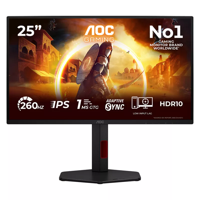 62,2 cm (24.5) 1920 x 1080 Pixel AOC 25G4ZR 16:9 Full HD Fast IPS 1 ms 260 Hz HDR DisplayPort HDMI Pivot Height VESA