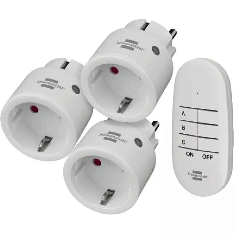 brennenstuhl® Comfort-Line Funkschalt-Set Mini 3 Funksteckdosen