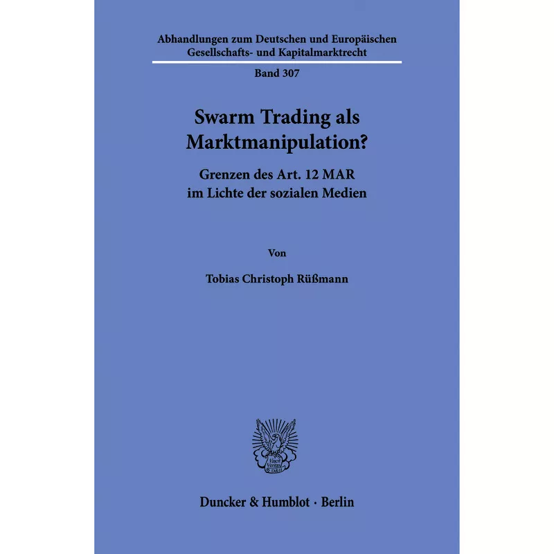 Swarm Trading als Marktmanipulation?