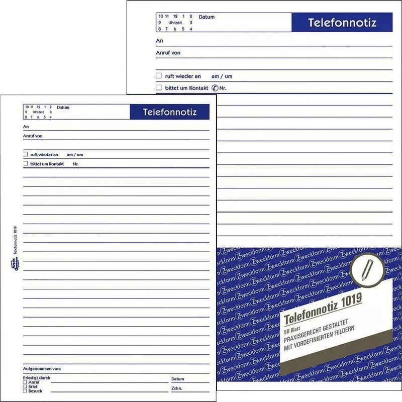 AVERY® Zweckform Telefonnotiz 1019, weiß