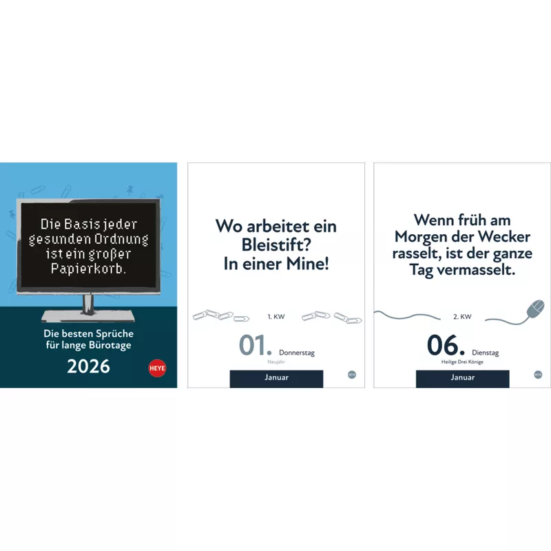 Abreißkalender Bürosprüche, 11 x 14 cm HEYE 22593